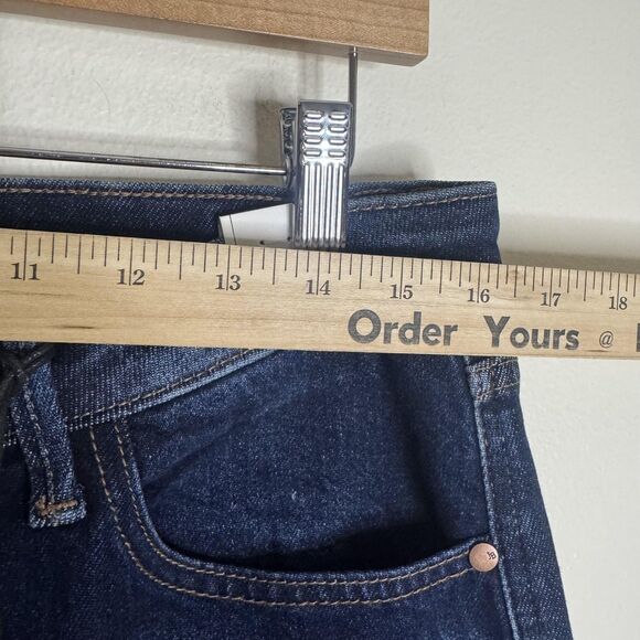 Judy Blue Jeans Womens 13/31 Dark Rigid Front Stretch Back Distressed Raw Hem - Picture 7 of 15